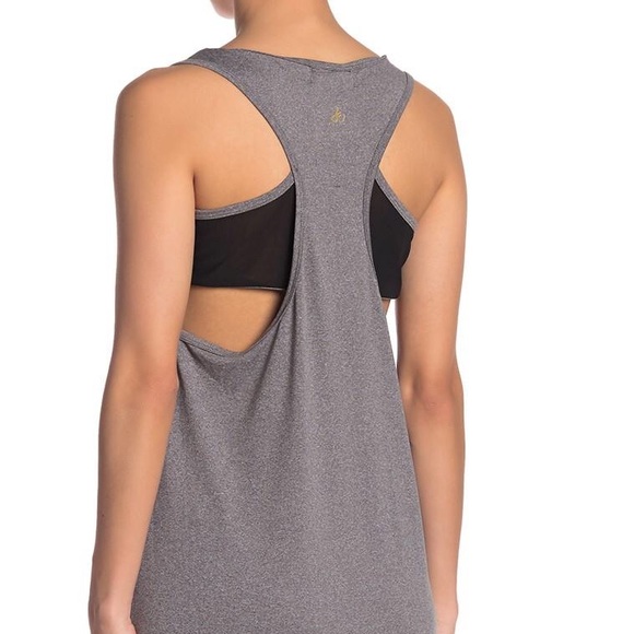 NWOT SAM EDELMAN GRAY MESH RACERBACK DRESS SIZE LARGE - Picture 3 of 4